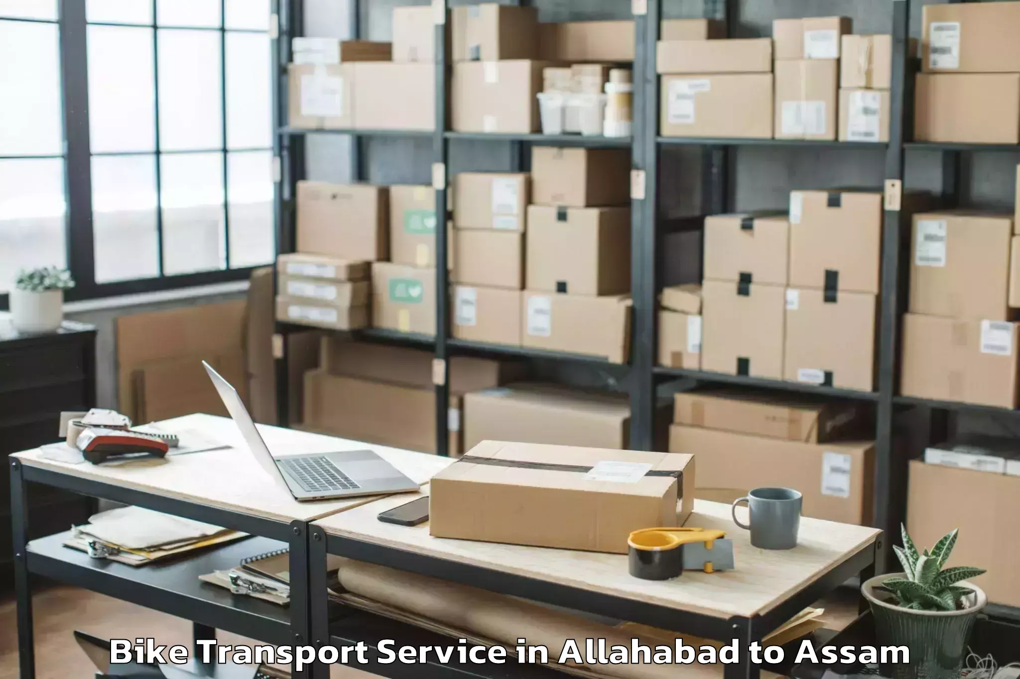 Book Allahabad to Rangia Bike Transport